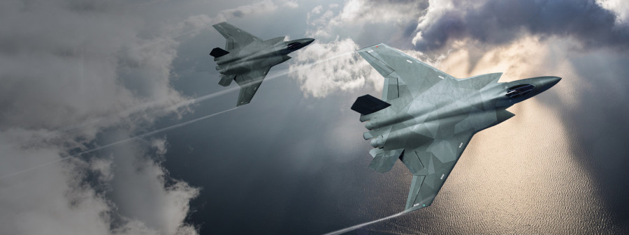 Aspecto de los futuros aviones de combate del programa GCAP. Imagen. BAE Systems