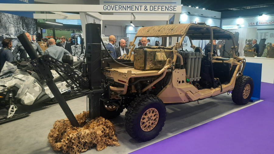 Mortero Alakran de NTGS en un vehículo de Polaris DSEI