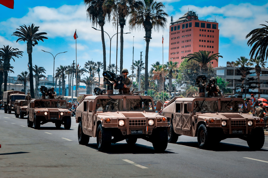 Sistema antiblindaje de misiles Spike ER en vehículos Humvee Foto Ejército de Chile