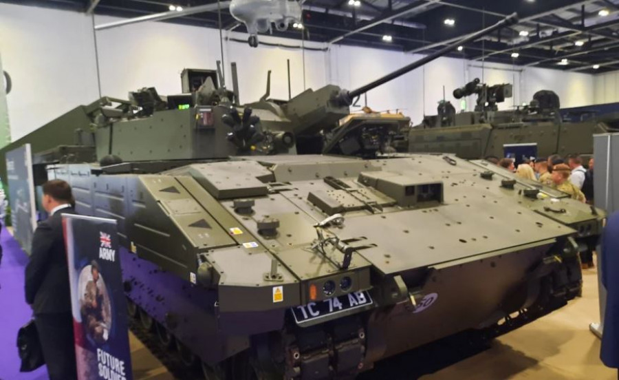 Blindado Ajax británico en DSEI 2023. Foto. D. García   Infodefensa