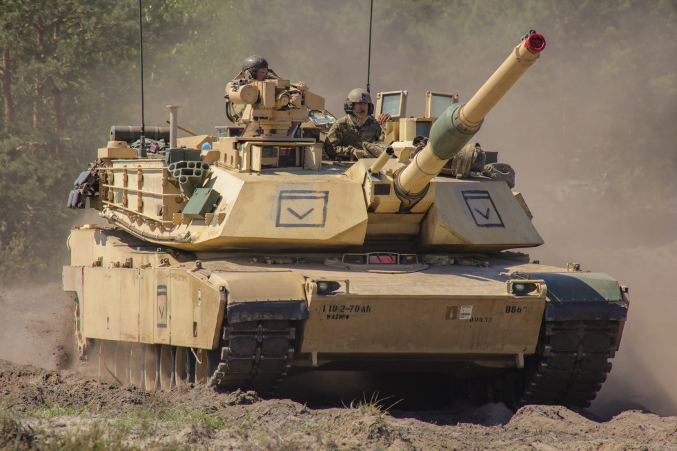Carro de combate M1 Abrams estadounidense. Foto. Departamento de Defensa de EEUU