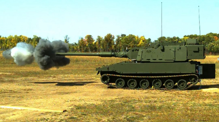 Ensayo de un M109 52. Foto. BAE Systems
