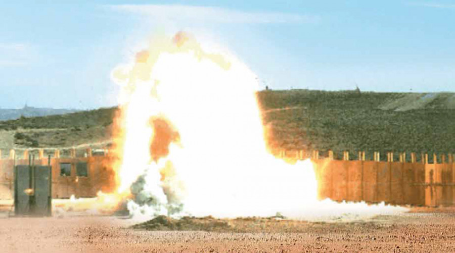 Prueba de un proyectil de Elbit Systems. Foto. Elbit Systems