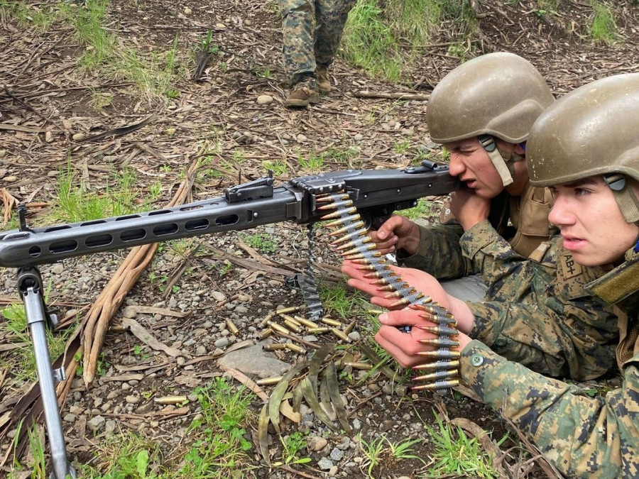 Certificación de tiro de ametralladora Rheinmetall MG 3 Firma Destacamento de Montaña N9 Arauco Ejército de Chile