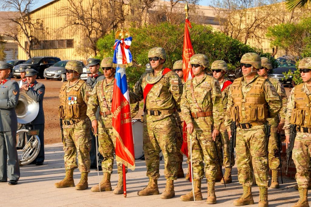 Cambio de mando en la Compau00f1u00eda de Ingenieros Mecanizada Nu00b09 Zapadores Firma 1 Brigada Acorazada Coraceros del Eju00e9rcito de Chile 002