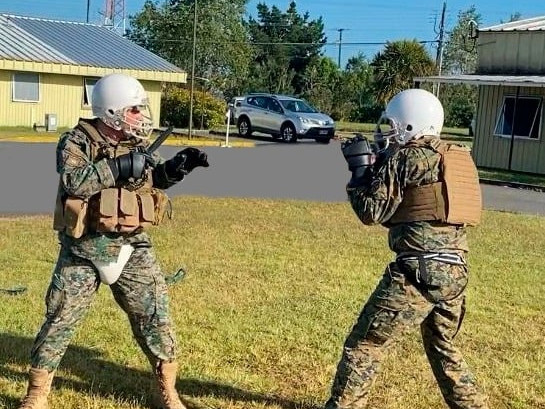 Entrenamiento de combate cuerpo a cuerpo en el Regimiento N12 Sangra Firma Ejército de Chile
