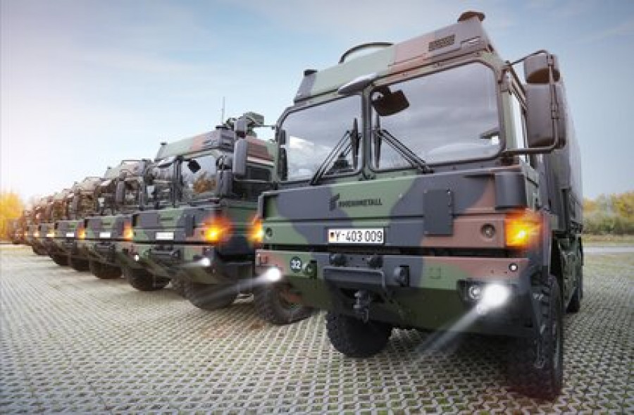 Vehículos militares de Rheinmetall MAN Military Vehicles. Foto. RMMV