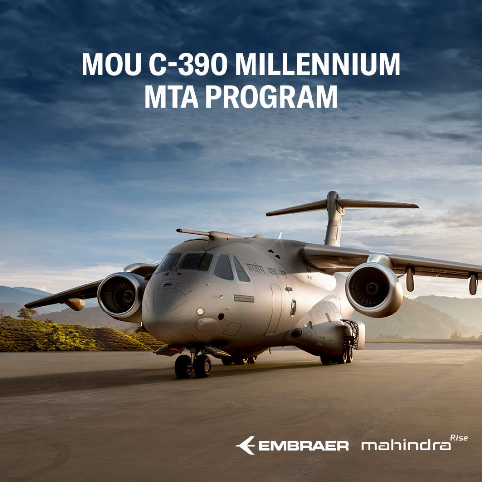 MOU Embraer and Mahindra Rise for C 390 2
