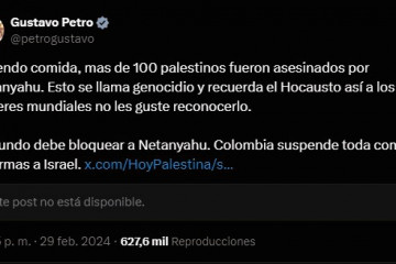 Tweet de Gustavo Petro en X