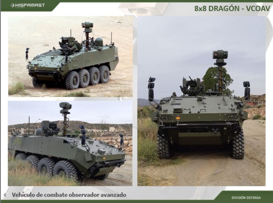 VehiculoCombateObservadorAvanzado VCR8x8Dragon EjercitoEspana Hispamast