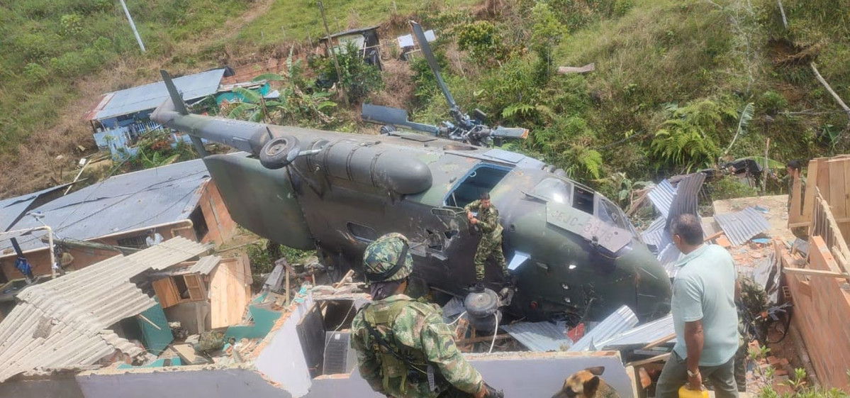 Mi 17 accidentado. Foto RRSS