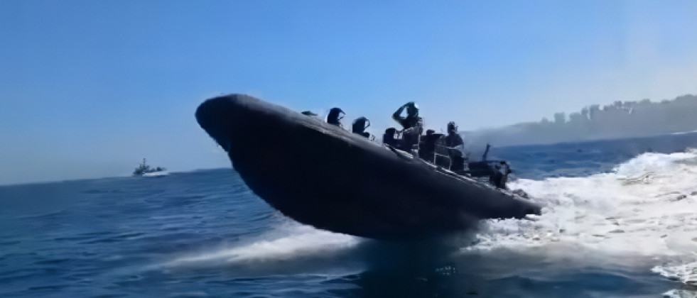 Presentación de las capacidades del bote Pumar AR740 BT a la Royal Navy Firma UK Defence in Chile