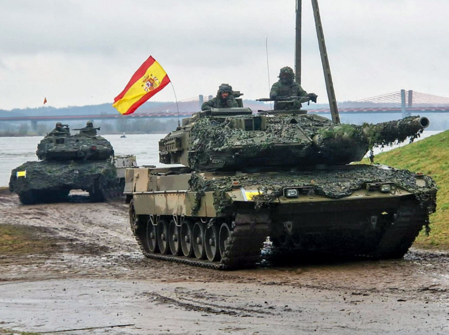 Leopardo 2E en un reciente ejercicio en Polonia