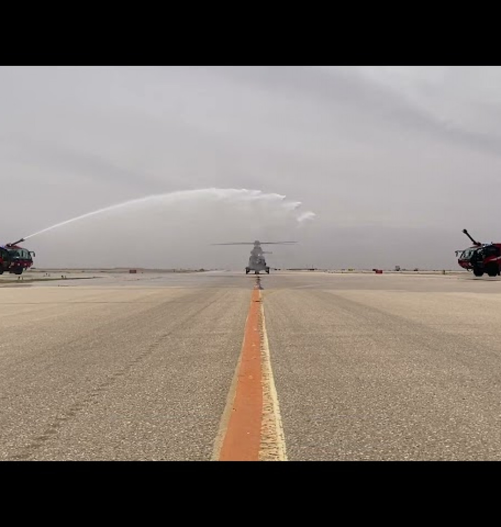 Los veteranos helicópteros Cougar del Ejército de Tierra realizan su último vuelo en Irak