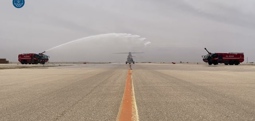 Los veteranos helicópteros Cougar del Ejército de Tierra realizan su último vuelo en Irak