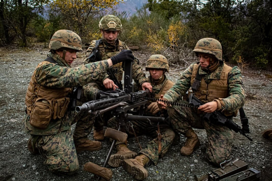 Instrucción de ametralladora mediana Rheinmetall MG 3 Firma Destacamento de Montaña N°17 Los Ángeles del Ejército de Chile
