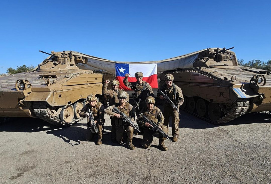 Equipo participante de la Competencia de Patrullas Firma 2 Brigada Acorazada Cazadores del Ejército de Chile