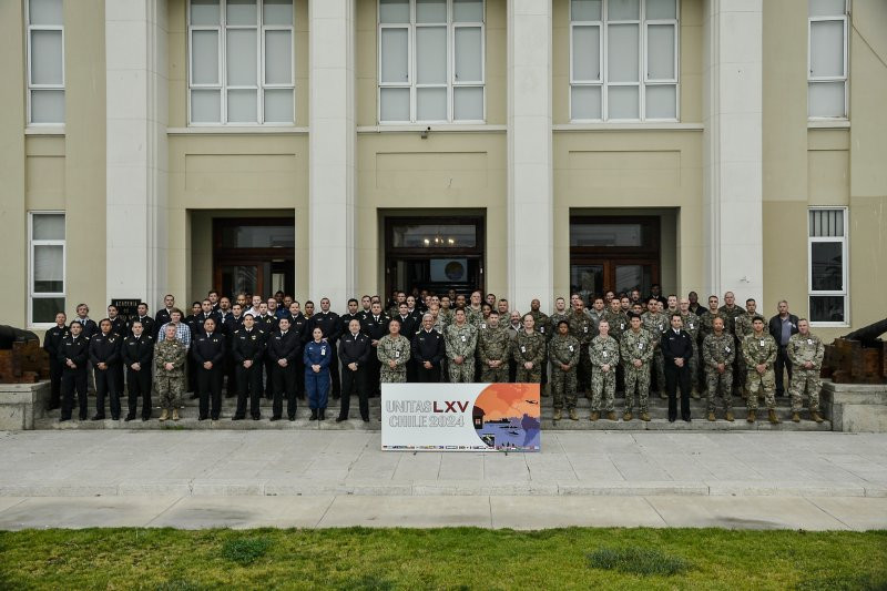 Participantes de la Conferencia de Planificaciu00f3n Principal de Unitas 2024  en la Academia de Guerra Naval Firma Armada de Chile
