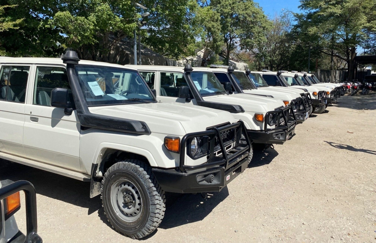 Haiti PoliciaNacional Donacion Canada ONU Toyota AmbassadeCanada