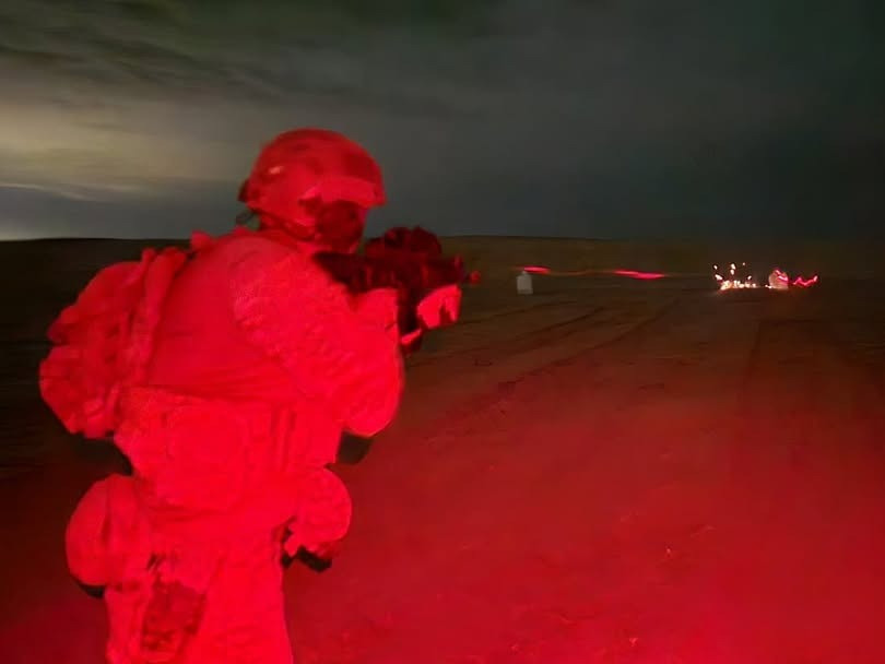 Práctica de tiro nocturno, Brigada Motorizada N°4 Rancagua del Ejército de Chile