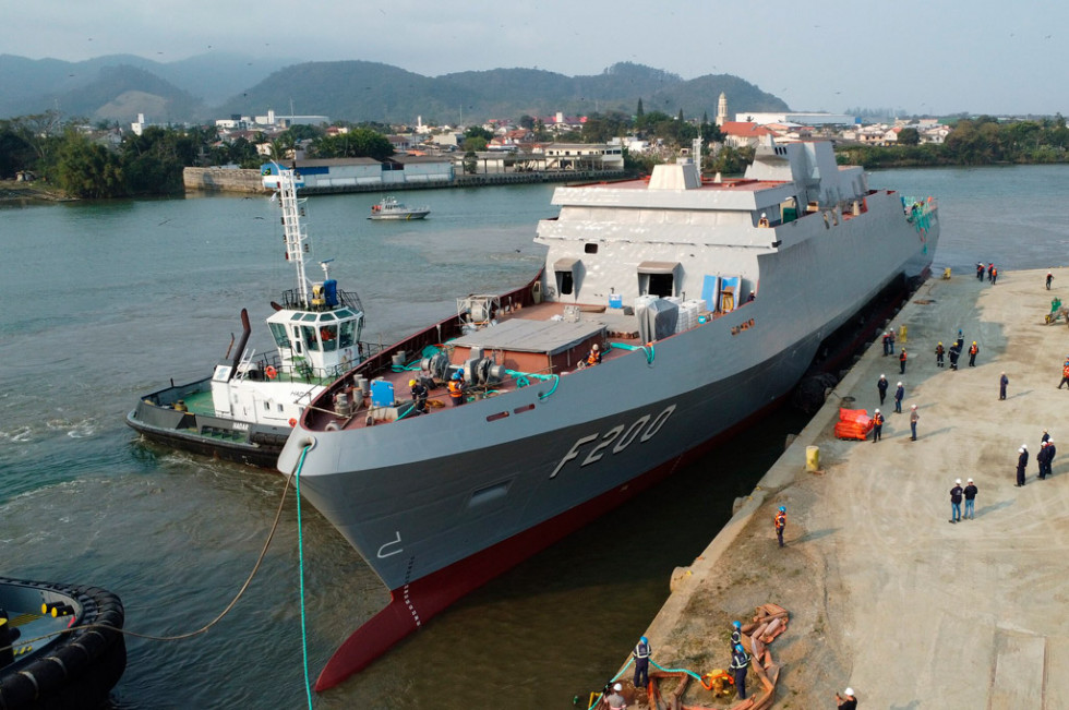La primera fragata clase Tamandaré fue botada al mar en agosto de 2024 Firma ThyssenKrupp Estaleiro Brasil Sul