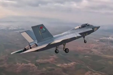 Avión de quinta generación turco kaan. Imagen. Tusas