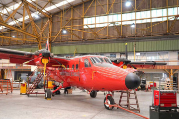 Avión DHC 6 Twin Otter en las instalaciones de El Bosque Firma Enaer