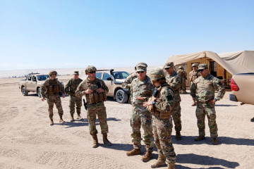 Los integrantes del Departamento Militar de Texas en su visita al norte del país Firma Estado Mayor Conjunto de Chile