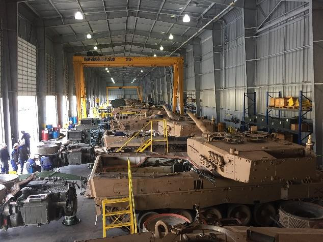 Mantenimiento de tanques Leopard 2A4 de una brigada acorazada Firma Famae