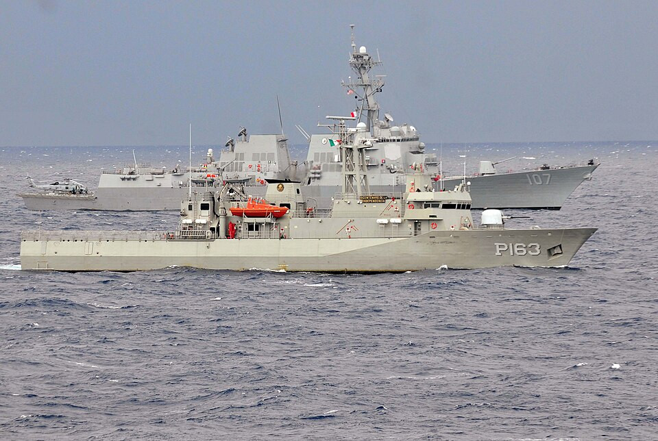 U.S. and Mexican ships at sea.