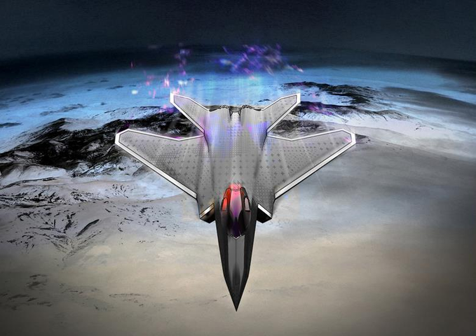 Aspecto previsto del futuro caza de nueva generación del programa NGWS FCAS. Imagen. Dassault Aviation