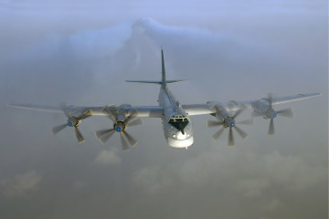 Tupolev Tu 95 in flight
