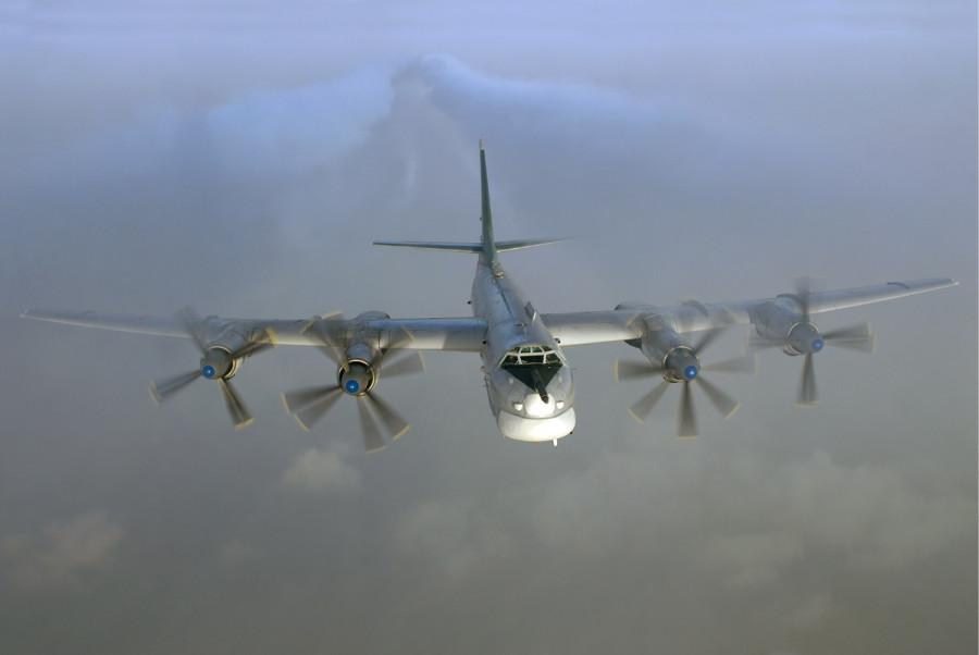 Tupolev Tu 95 in flight