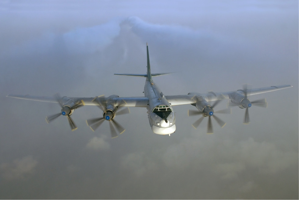 Tupolev Tu 95 in flight