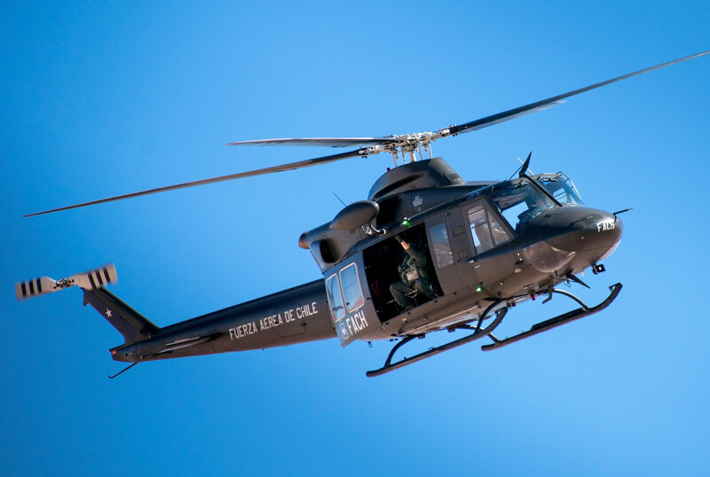 Helicóptero Bell 412 del Grupo de Aviación N°8 en el ejerciccio CSAR Firma FACh 002