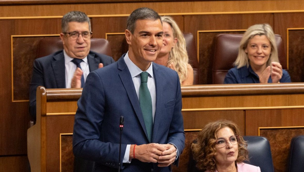 Pedro Sánchez, este 11 de junio, en la sesión de control al Congreso
