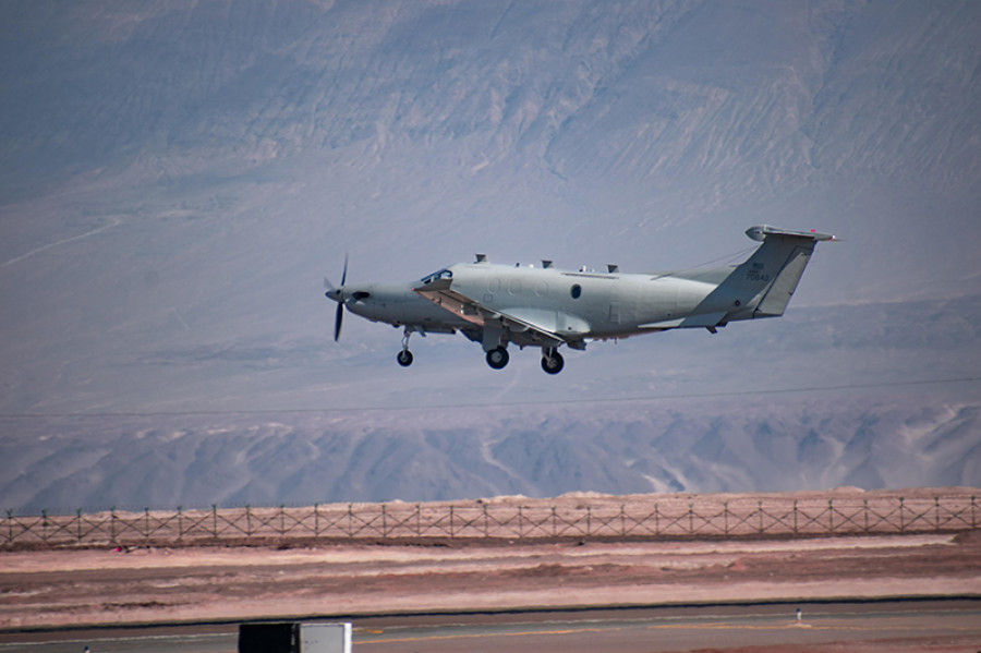 Avión U 28A Draco de la USAF operando en la base aérea Cerro Moreno de Antofagasta Firma FACh