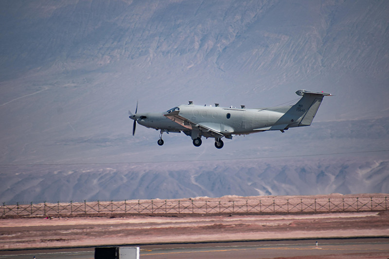 Avión U 28A Draco de la USAF operando en la base aérea Cerro Moreno de Antofagasta Firma FACh