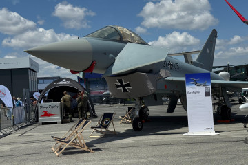 Eurofighter de la Fuerza Aérea alemana en el París Air Show