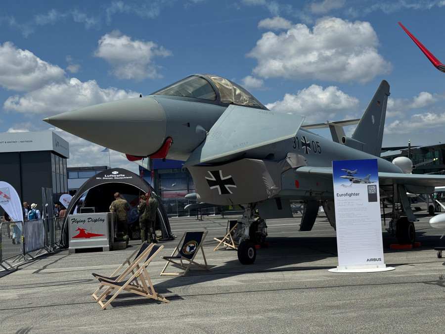 Eurofighter de la Fuerza Aérea alemana en el París Air Show