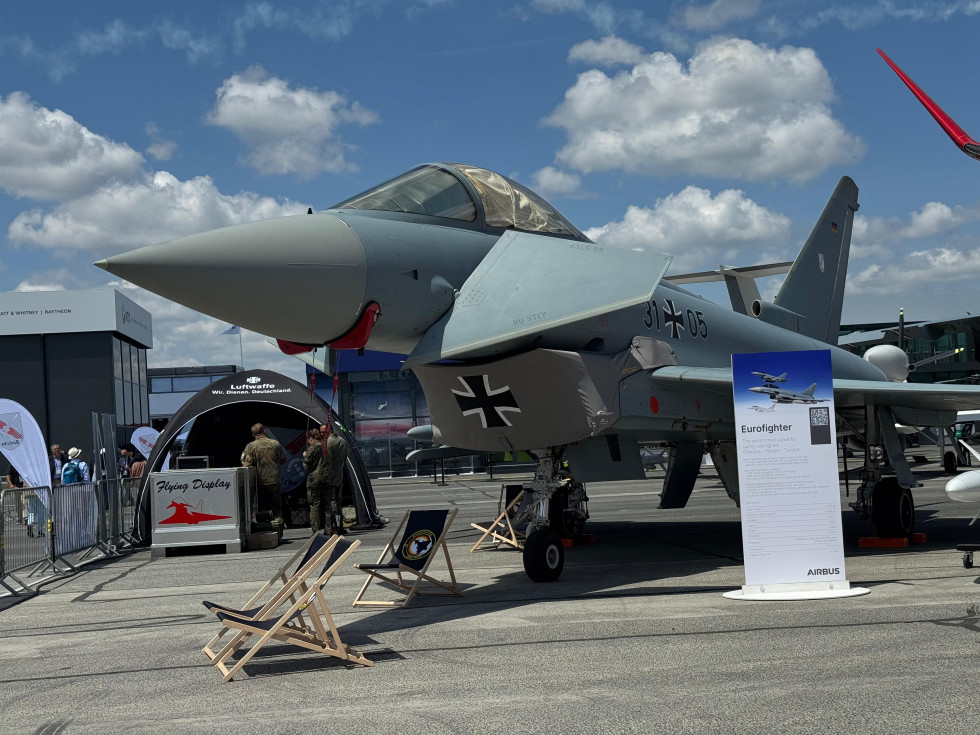 Eurofighter de la Fuerza Aérea alemana en el París Air Show