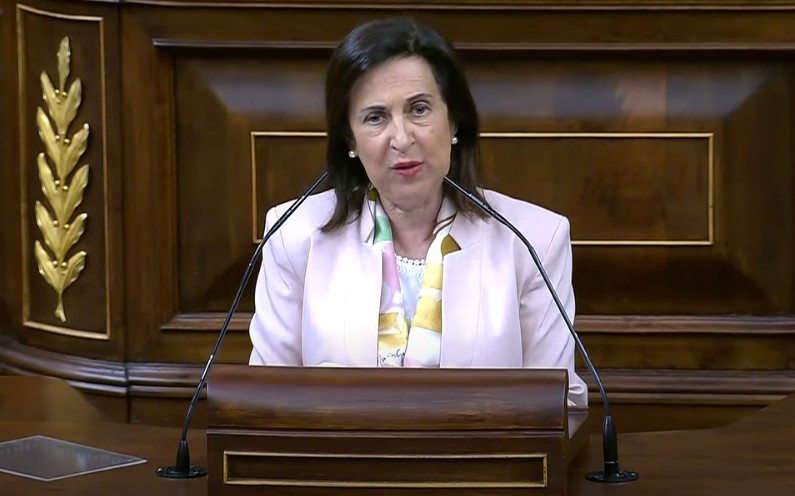 Margarita Robles hoy en la sesión de control al Congreso