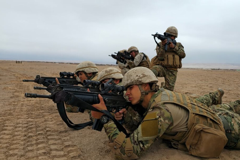 Soldados conscriptos especializándose en la ocupación militar especializada de tirador escogido Firma Brigada Motorizada N°4 Rancagua del Ejército de Chile 008