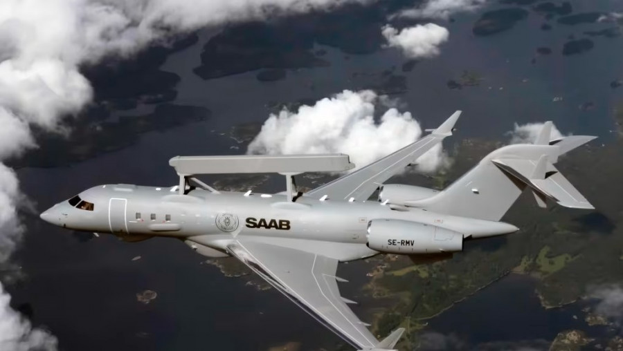 Sistema de alerta temprana y control aéreo Globaleye. Imagen. Saab