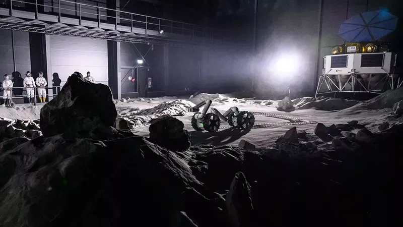 Robots japoneses se entrenan en la sala Luna para trabajar en la superficie lunar