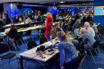 Centro Internacional de Prensa en la cumbre de la OTAN en La Haya