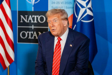 Donald Trump, durante la cumbre de la OTAN en La Haya