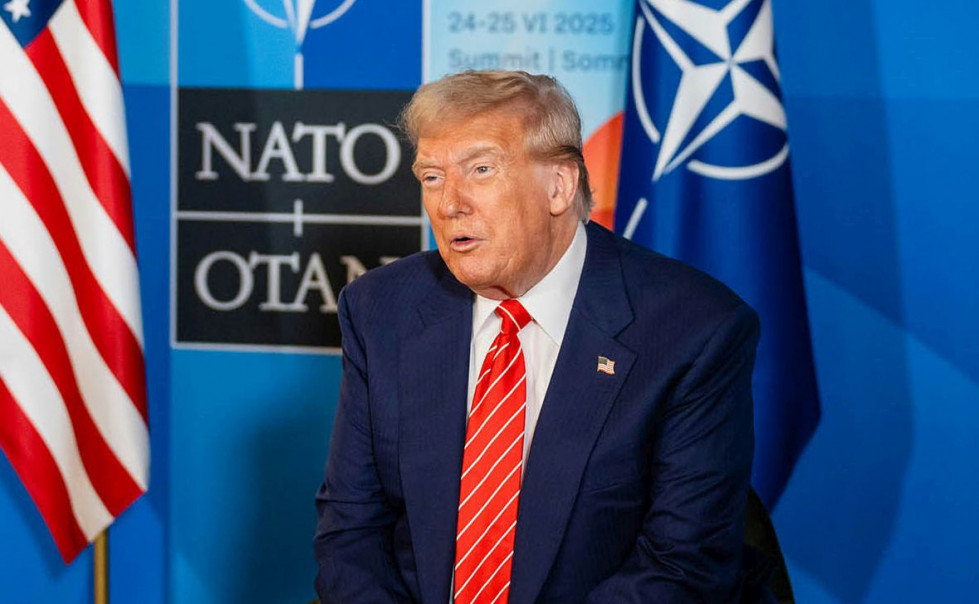 Donald Trump, durante la cumbre de la OTAN en La Haya