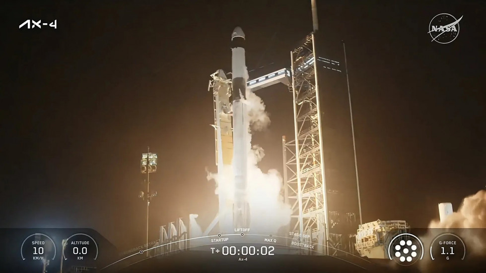 La misión privada Axiom-4 despega con éxito y va en camino hacia la ISS