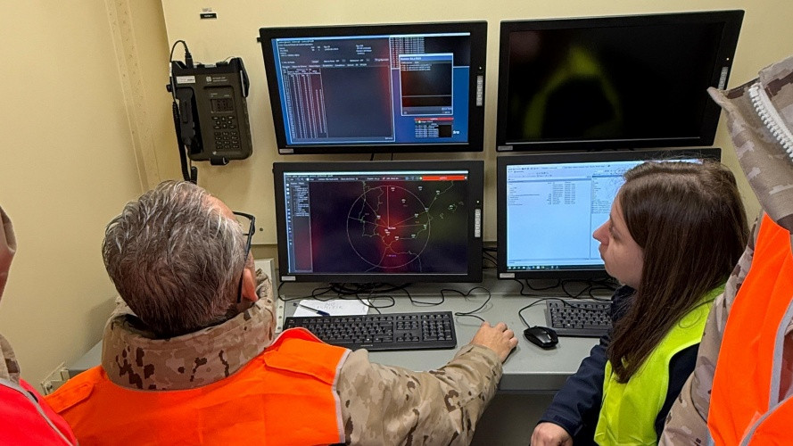Recepciu00f3n de datos del radar Lanza T del Eju00e9rcito del Aire